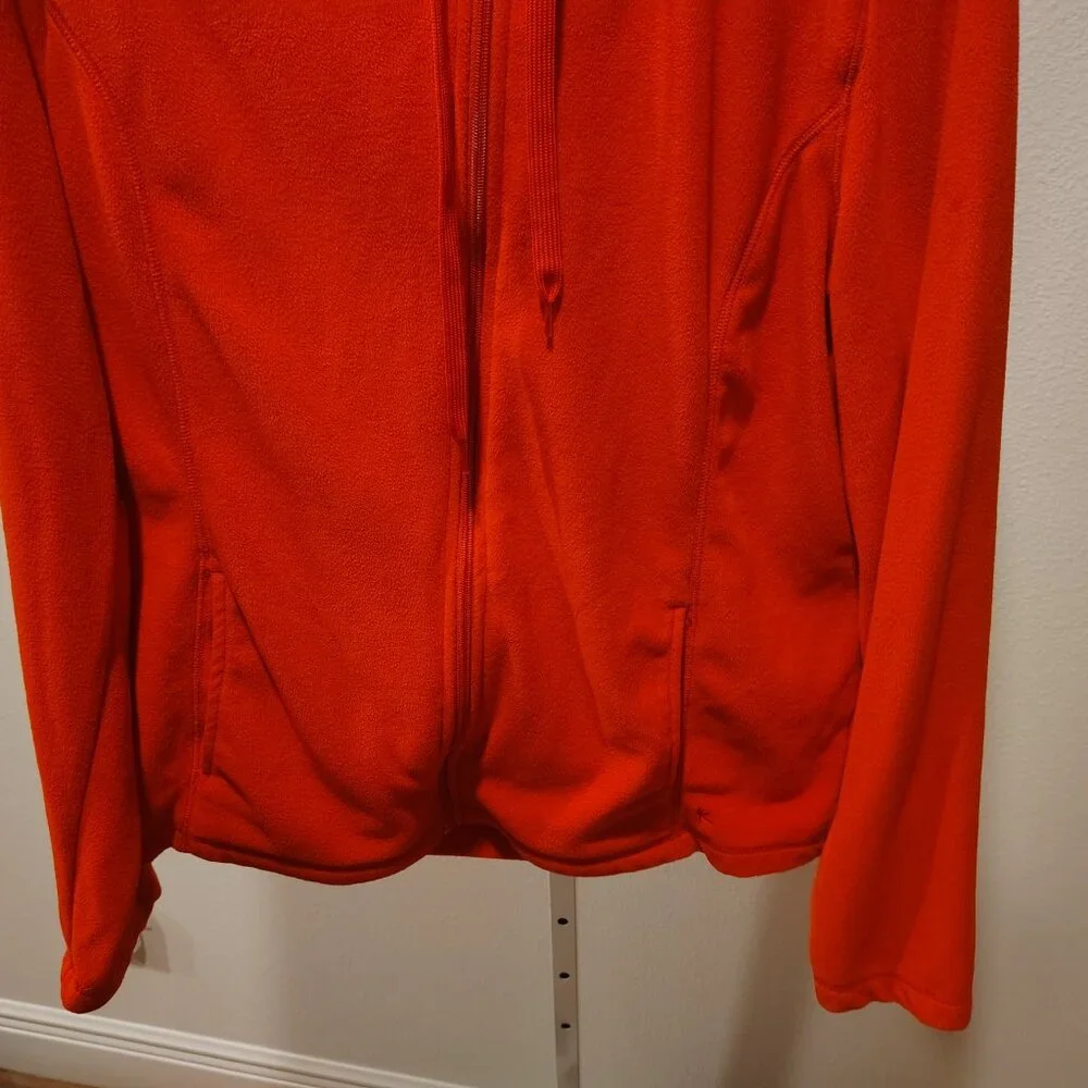 Danskin Now Women's Red Fleece Hoodie Size XL Polyester Full Zipper - Picture 4 of 11